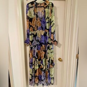 UPDATED* Anthropologie The Marais Printed Chiffon Maxi Dress Size XL